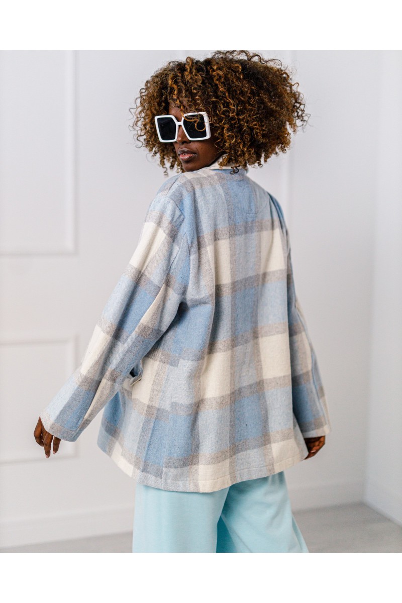 Stella checked blazer blue