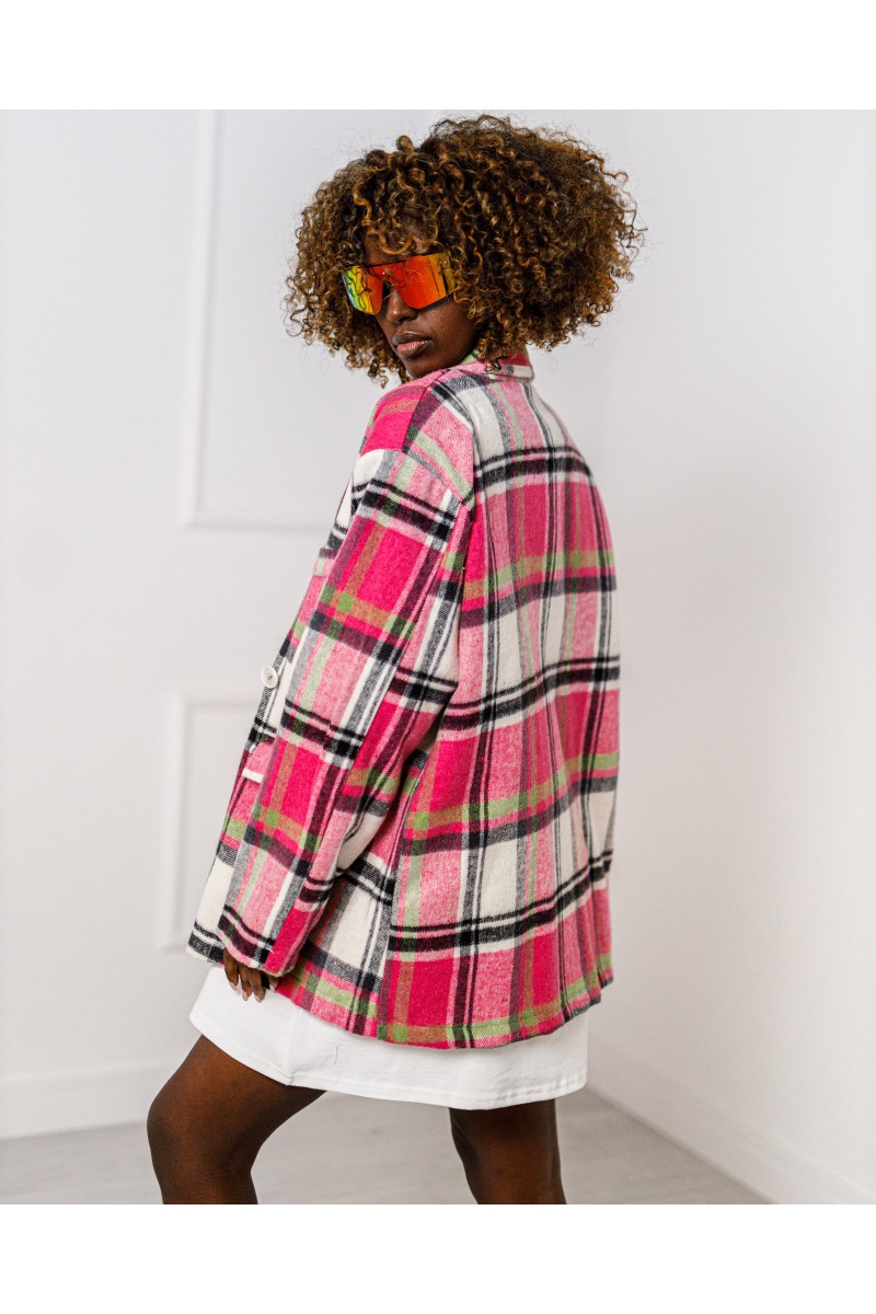 Stella check - pink and black