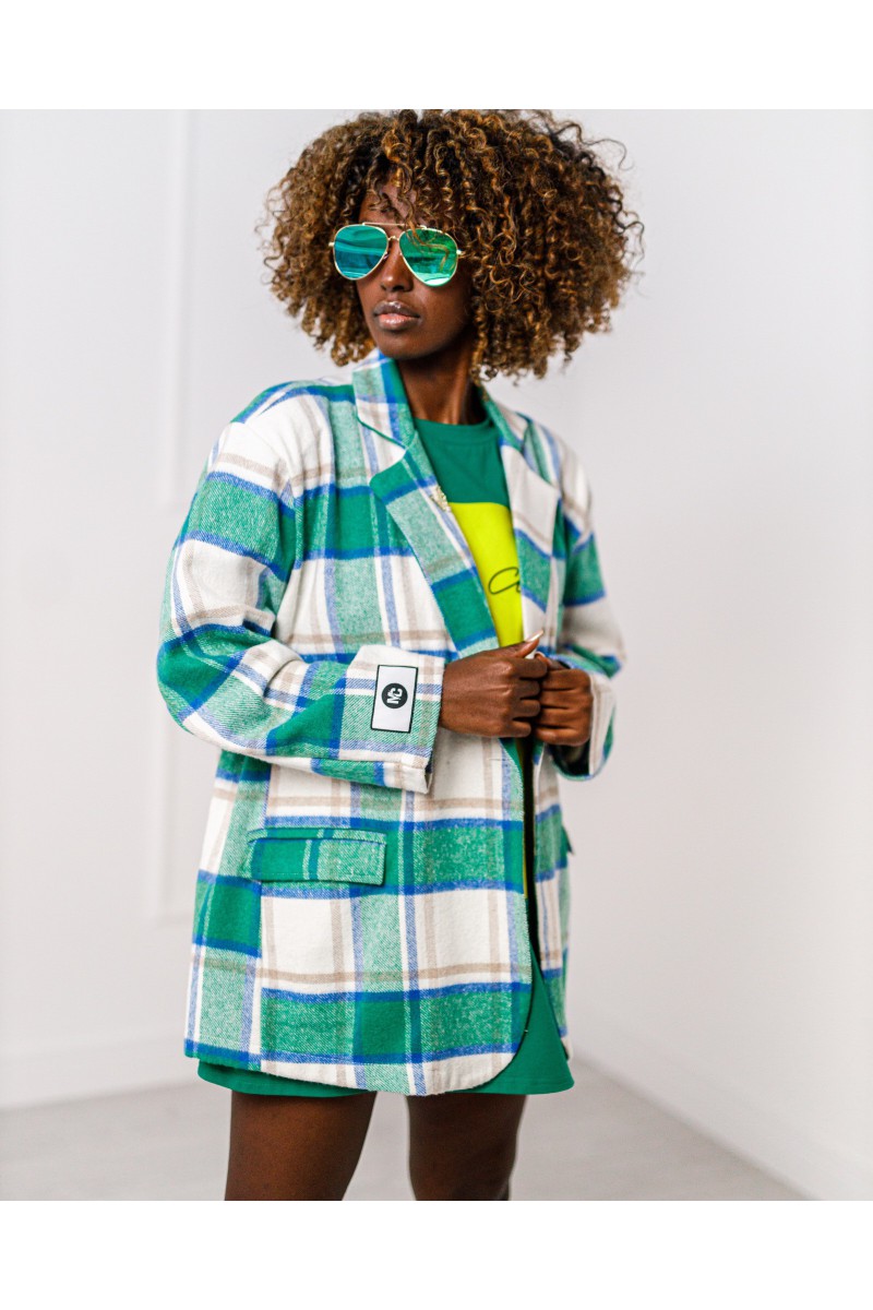 Karierte Jacke Stella – grün