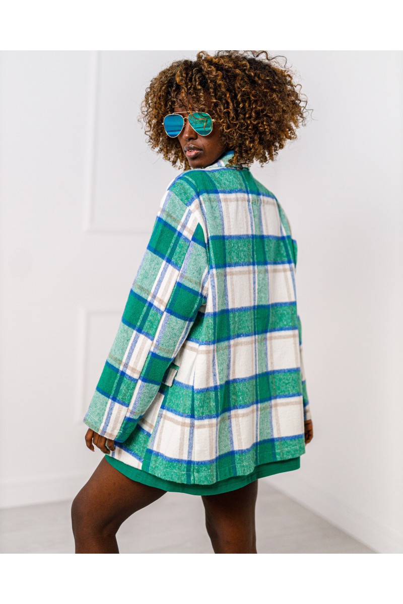 Karierte Jacke Stella – grün