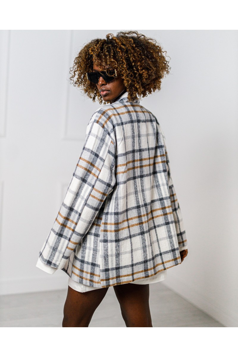 Stella checked white and black blazer