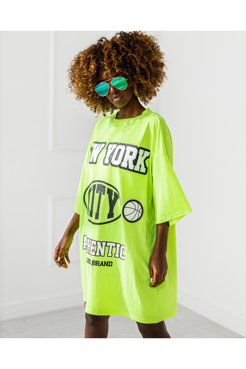 T - shirt New York - lime green