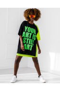 T-shirt Your Art - lime green and black