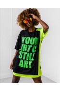 T-shirt Your Art - lime green and black