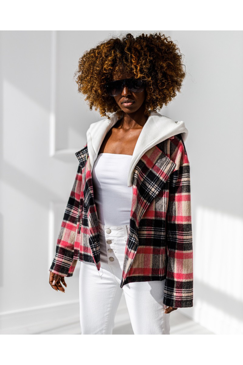 Jacke Glam – rot-schwarz