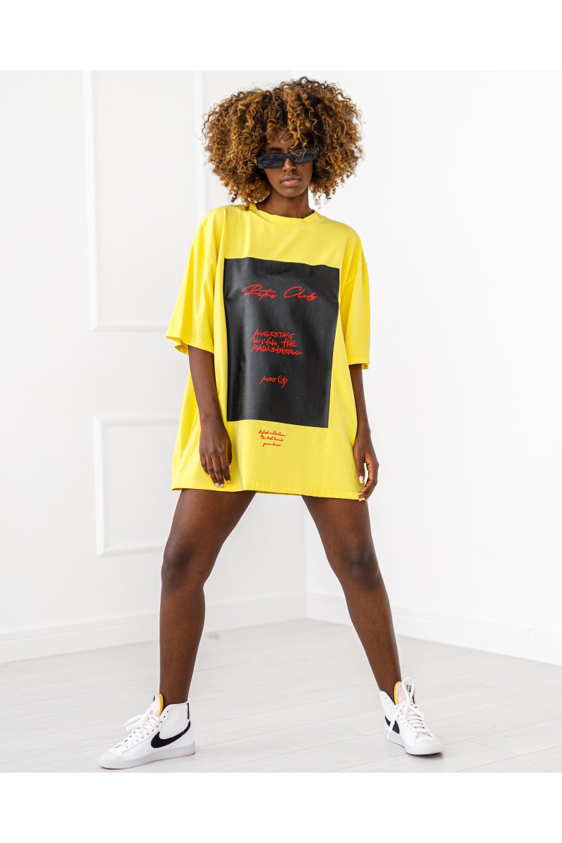 T - shirt Retro Club - yellow