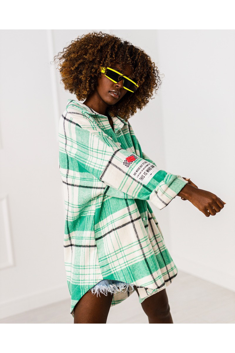 Shirt Texas - green - white