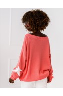 Pullover New York – korallenrot