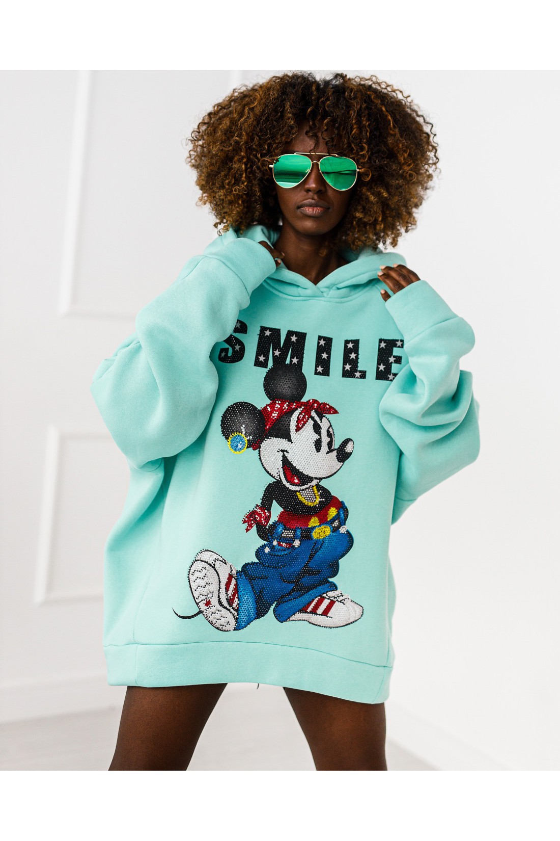 Mikina Smile - mentolová