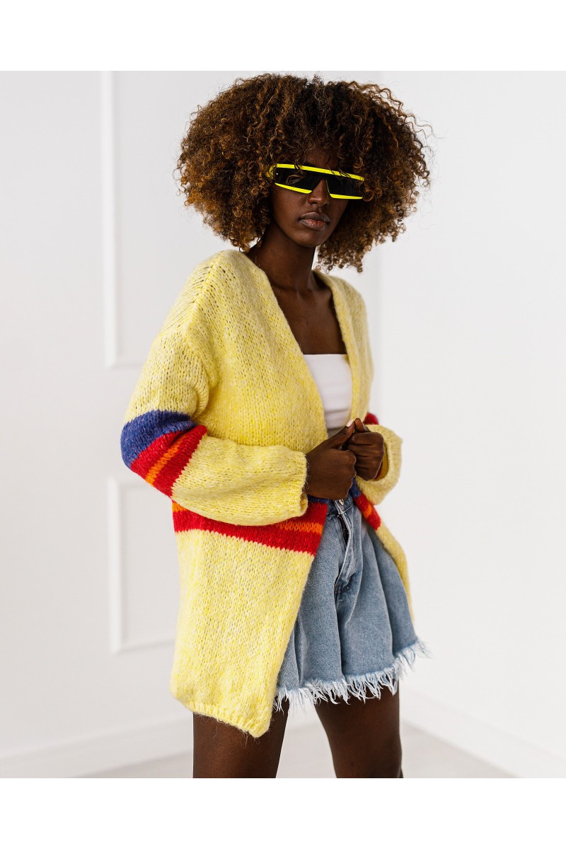 Lola striped cardigan - yellow