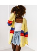 Strickjacke mit Streifen Lola – gelb