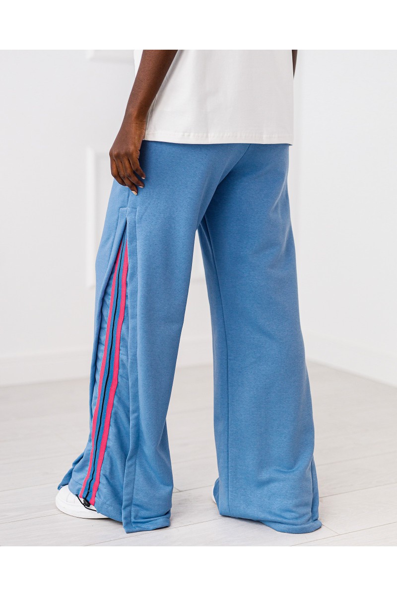 Jogginghose mit Streifen Carla – blau