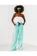Carrà striped tracksuit bottoms - mint