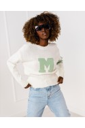 Miss sweater - white - green