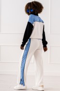 Trainingsanzug Sara – weiß und blau