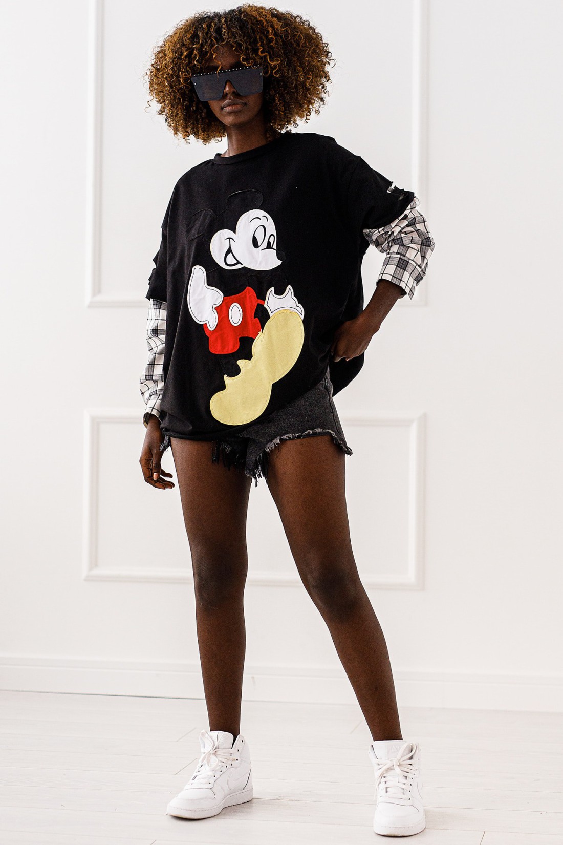 Blúzka Mickey - čierna