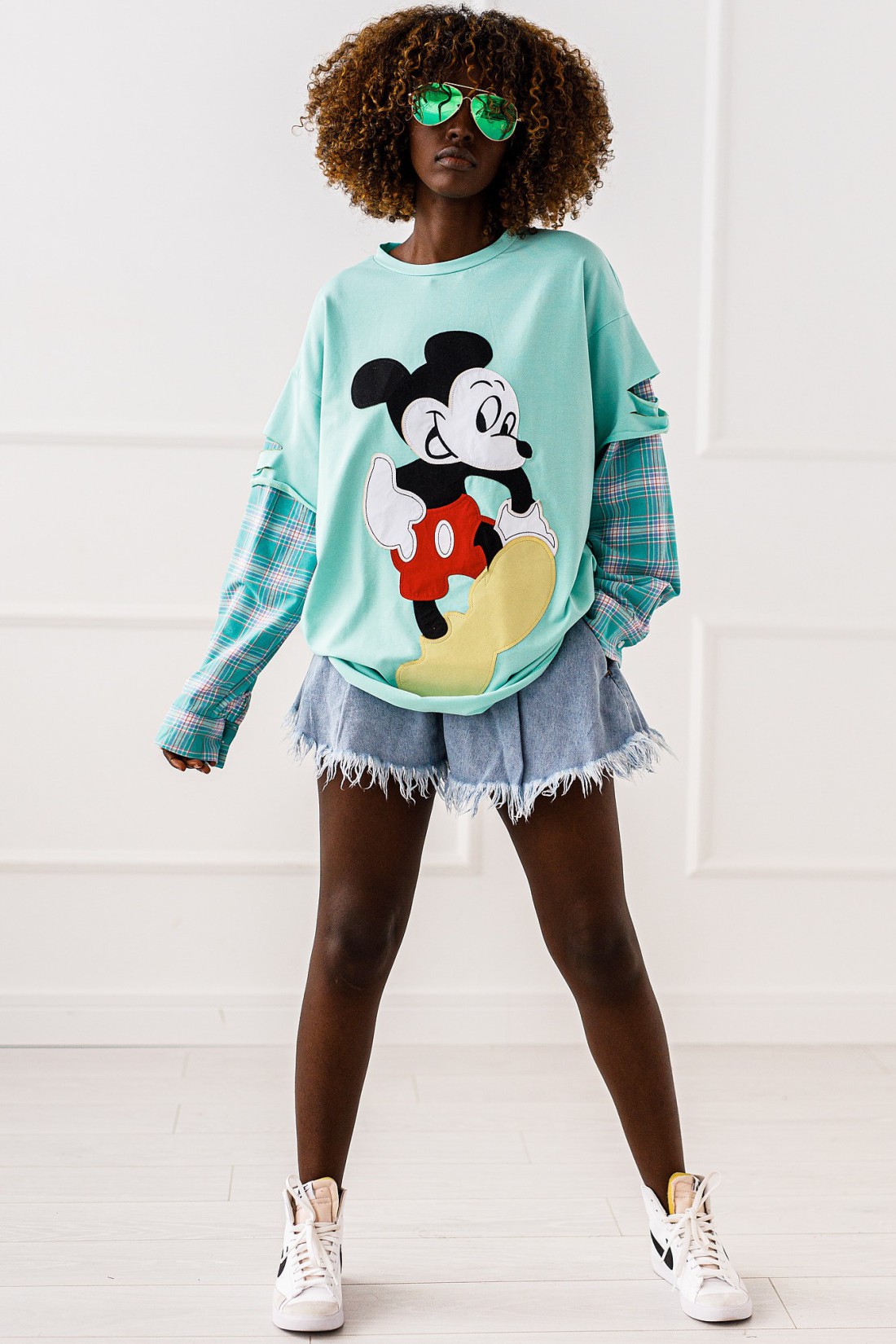 Bluzka Mickey - miętowa