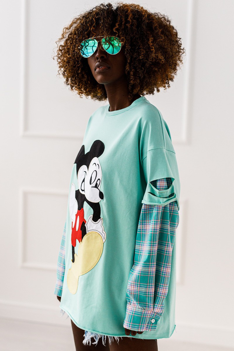 Блузка Mickey - мятная
