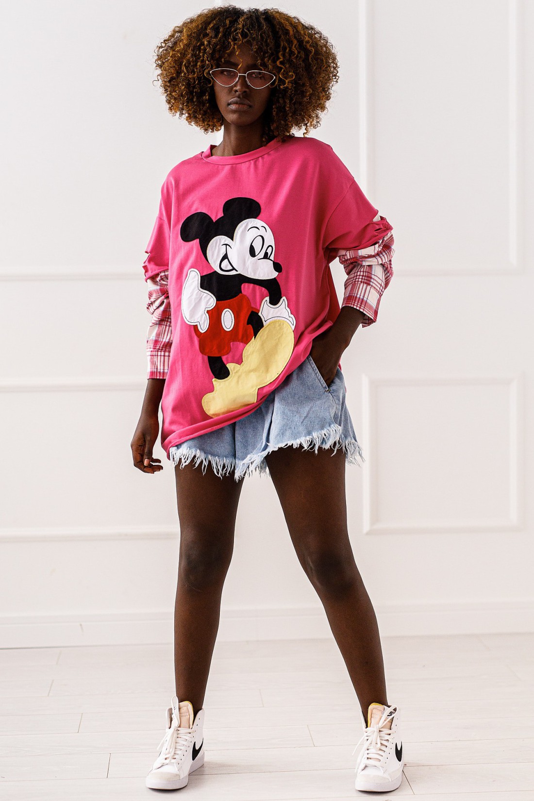 Bluzka Mickey - różowa