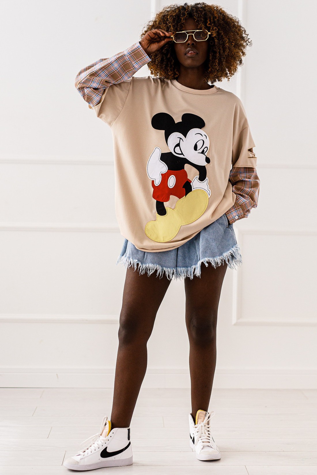 Bluzka Mickey - beżowa