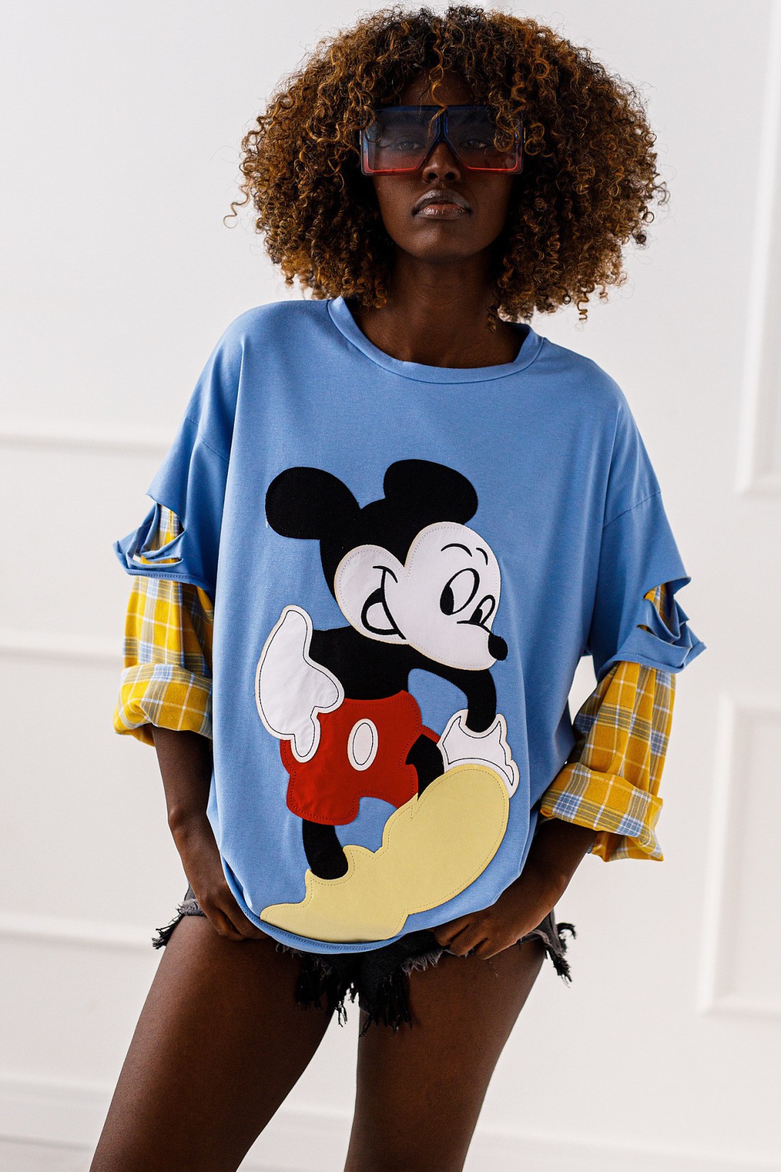 Bluzka Mickey - niebieska