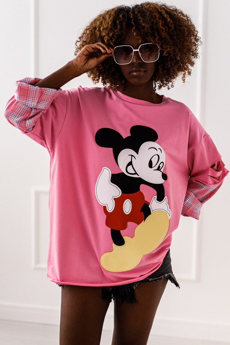 Mickey-Bluse – hellrosa
