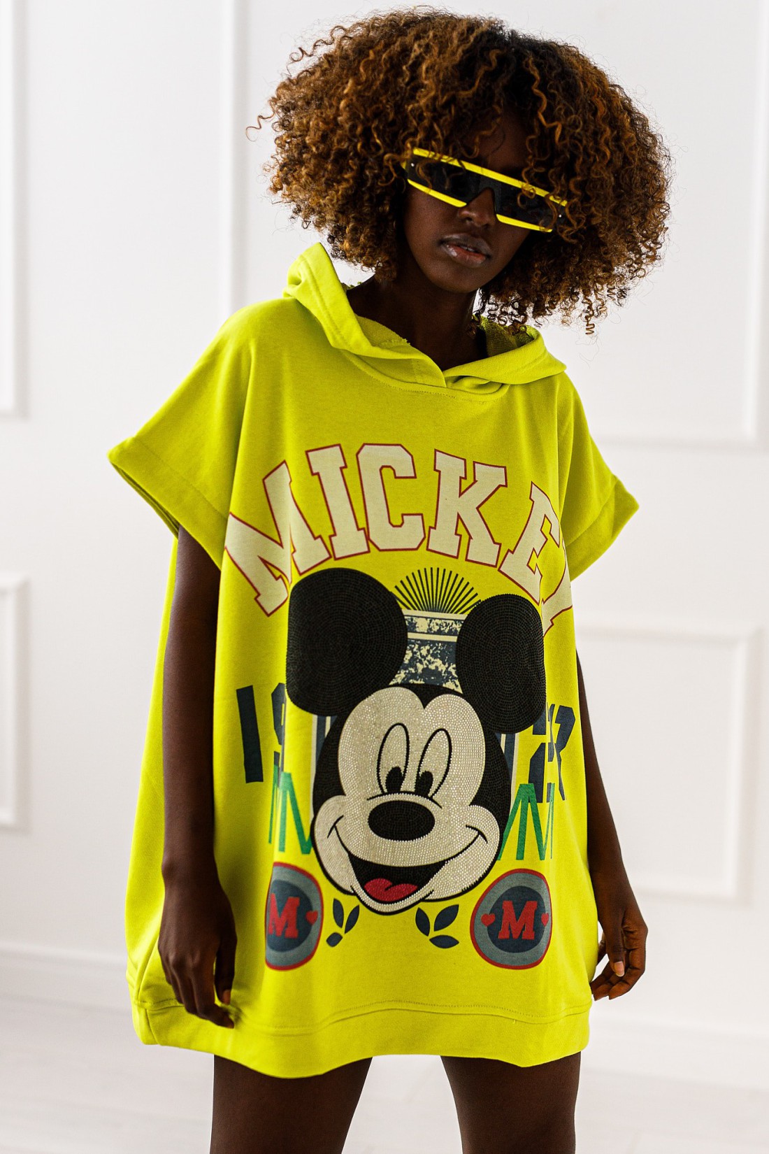 Mickey-Bluse – limettengrün