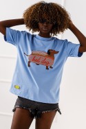 T - shirt hot dog - blue