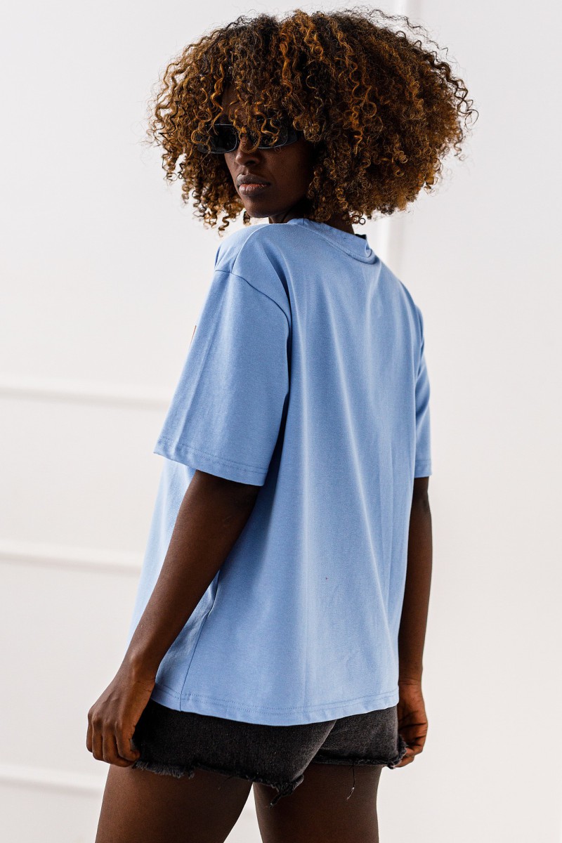 T - shirt hot dog - blue