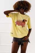 T - shirt hot dog - yellow