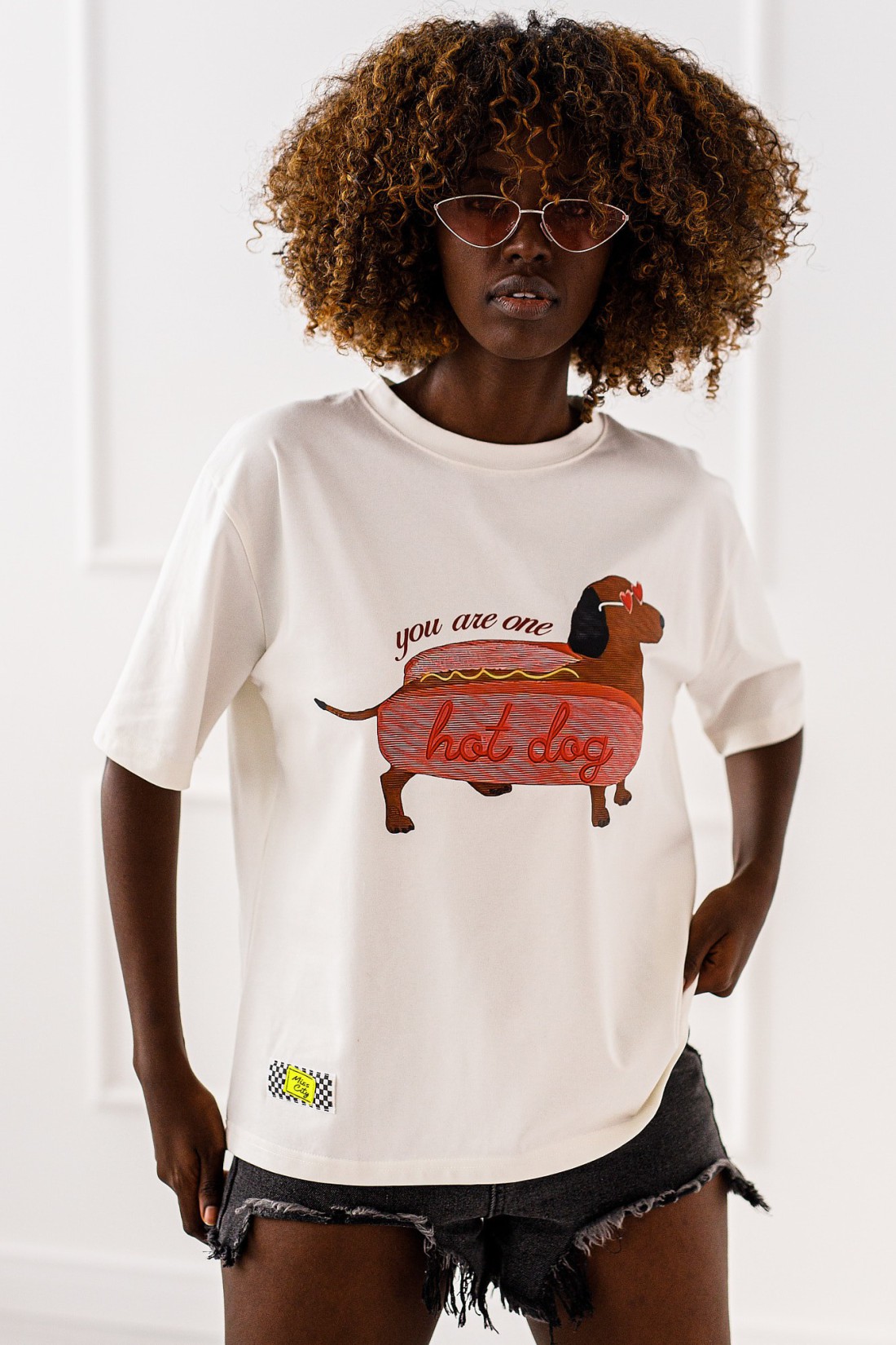T - shirt hot dog - white