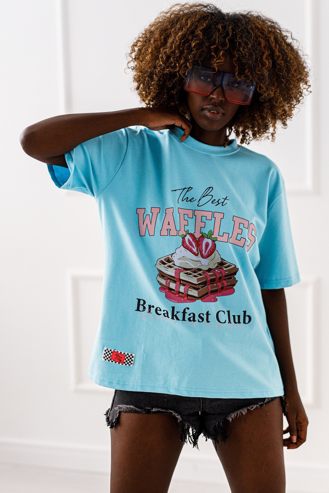 T - shirt Waffles - blue