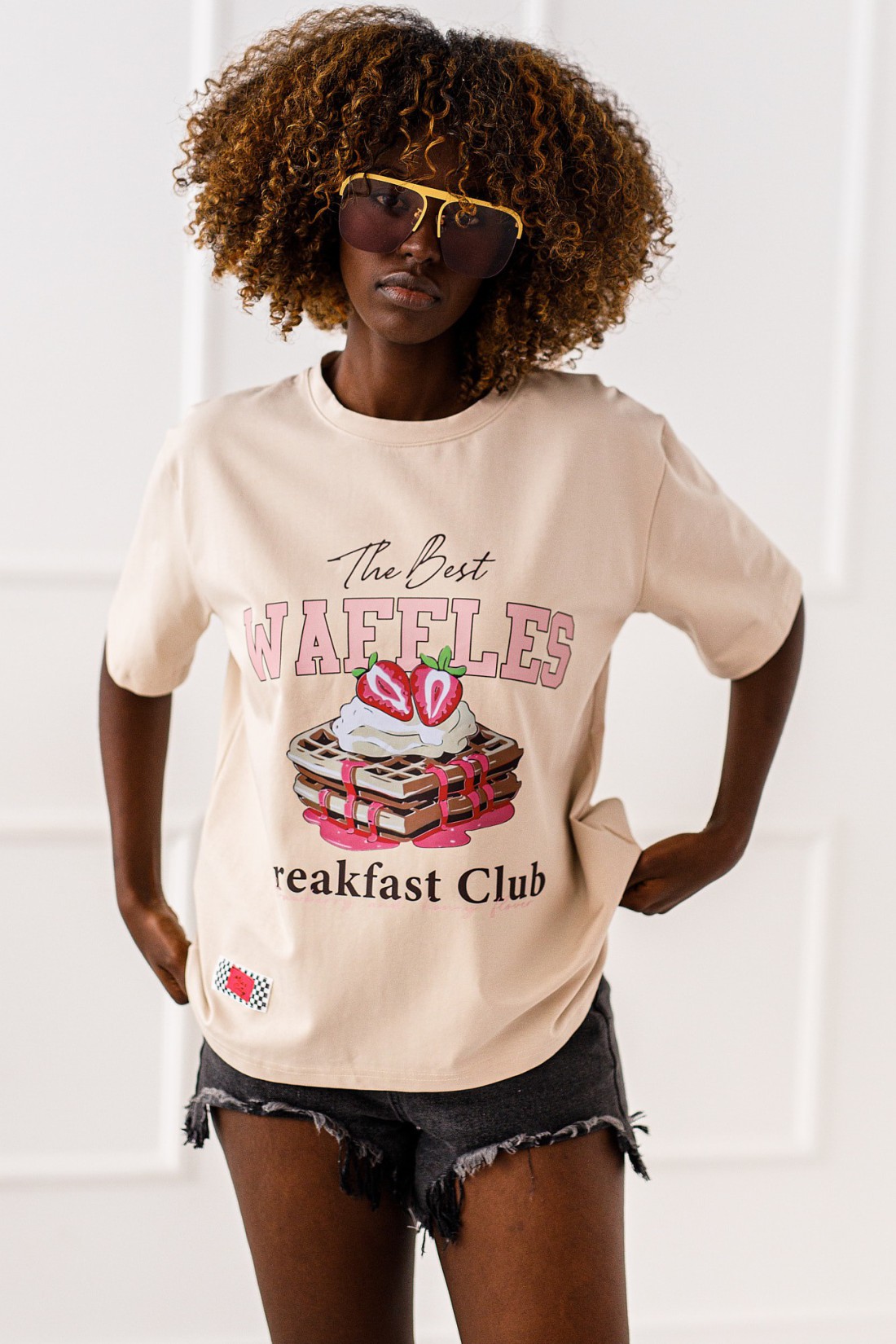 T - shirt Waffles - beige