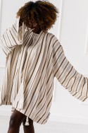 Рубашка Ruby Sleevelet - белые и бежевые полоски