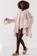Ruby Sleevelet - white - pink stripes