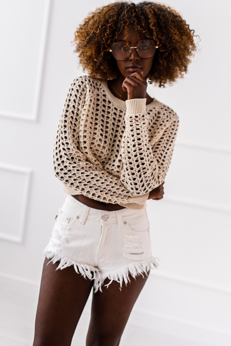Jumper Flow - warm beige