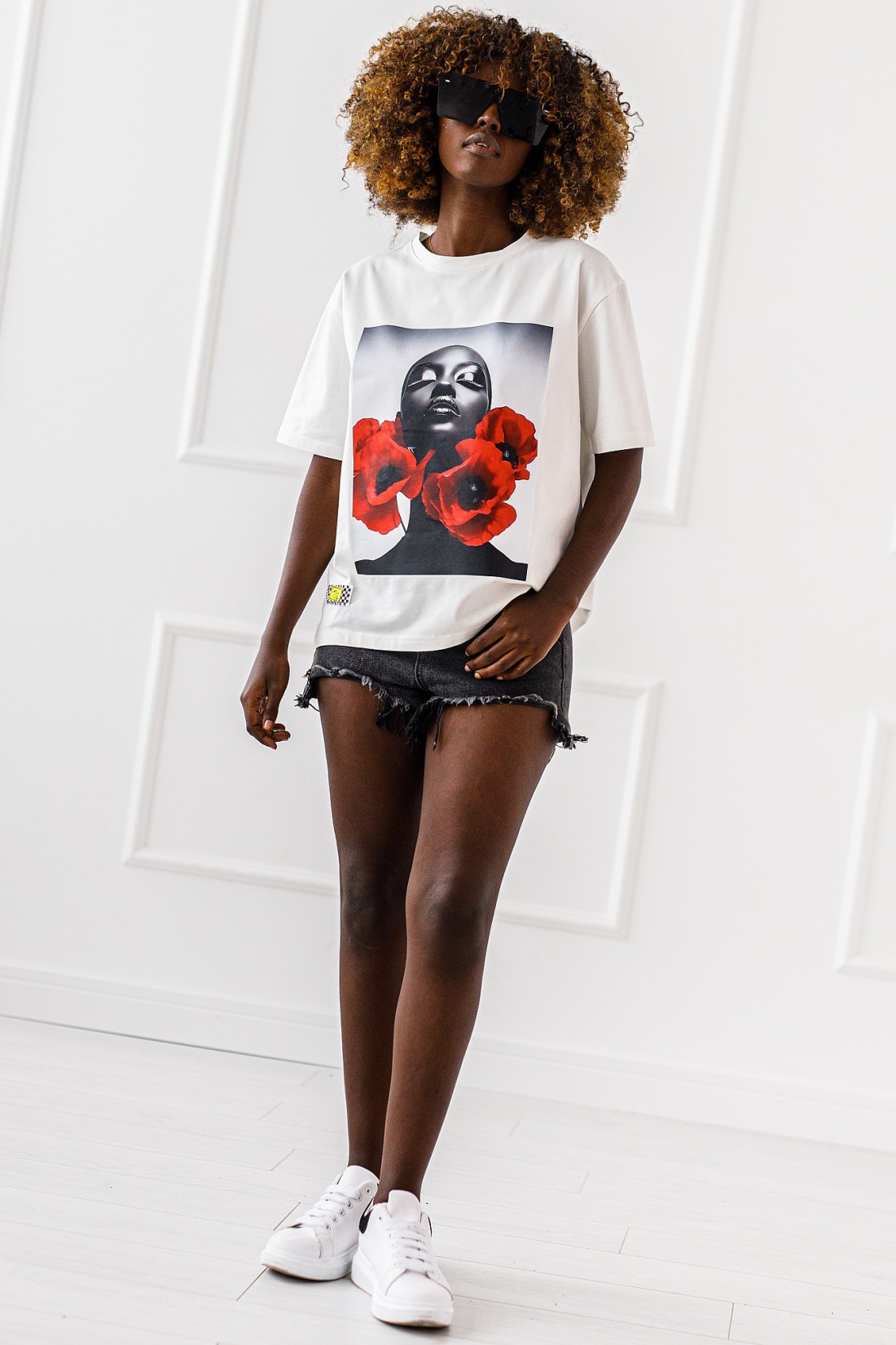 T - shirt Lui - biały