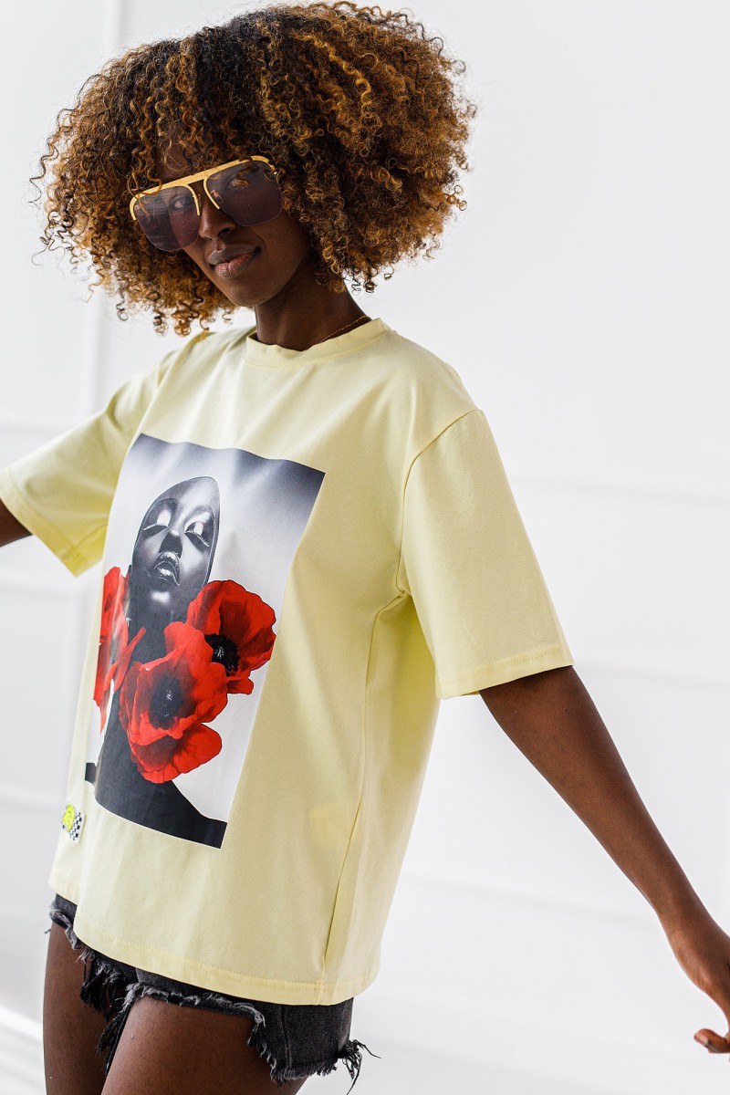 T - shirt Lui - żółty