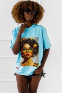 T-Shirt Peaches – blau