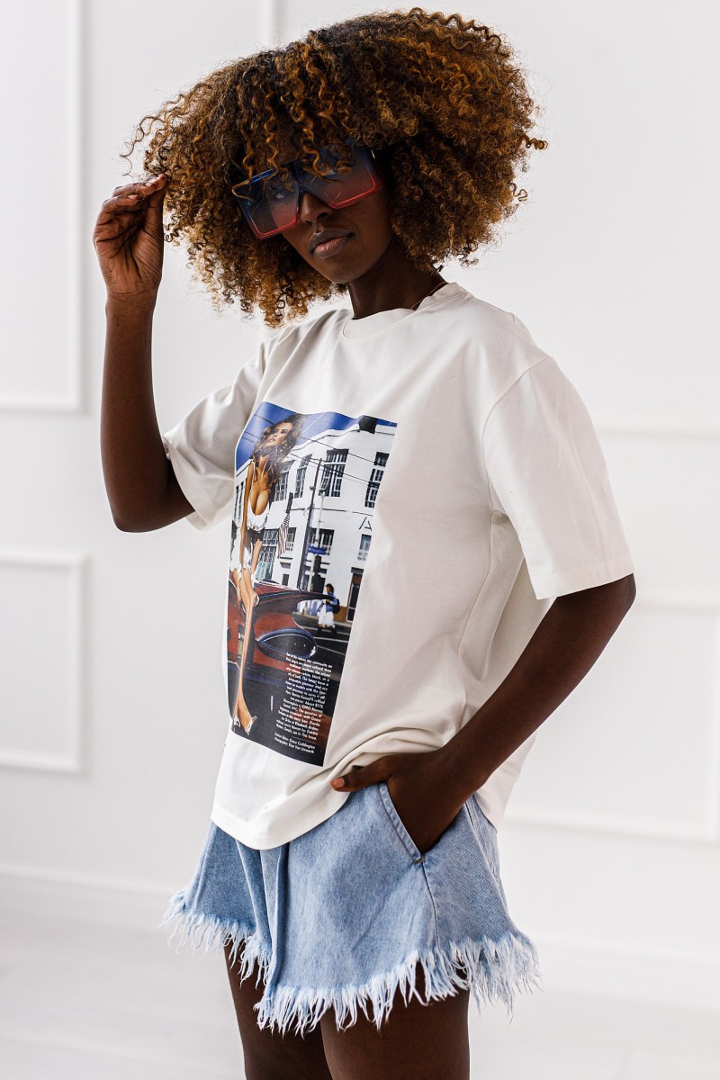 T - shirt Sabrina - biały