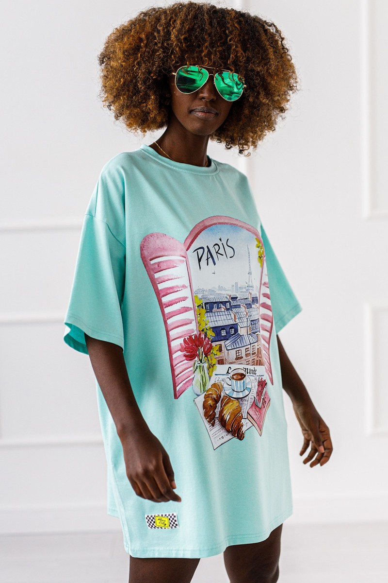 T - shirt Amour - miętowy