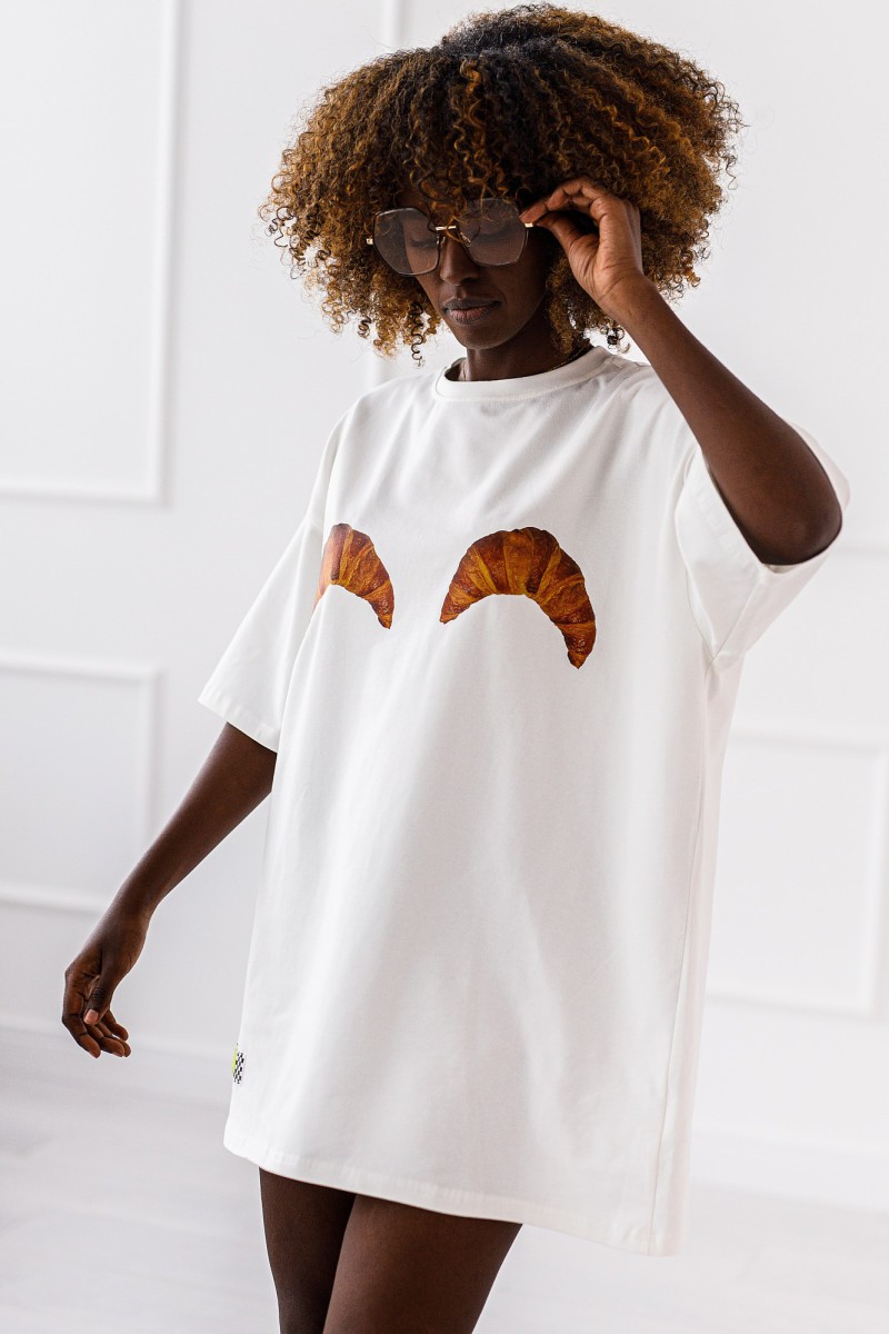 T - shirt Nice - biały