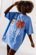 T - shirt Love Paris - niebieski