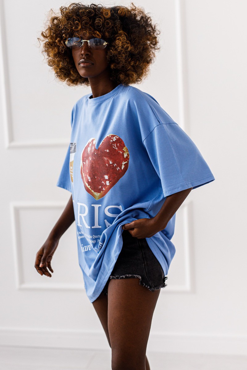 T - shirt Love Paris - niebieski