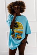 T - shirt Sicilian Dreams - błękitny