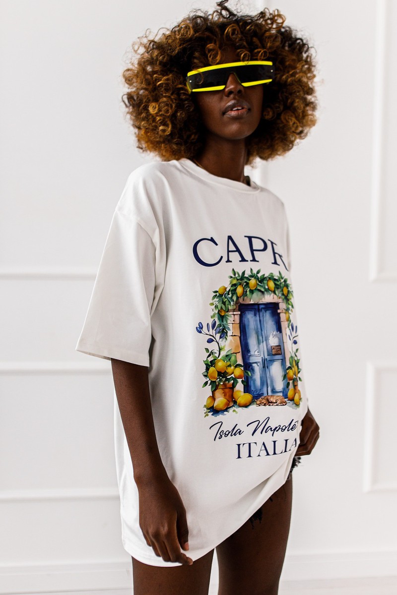T - shirt Capri Vibes - biały
