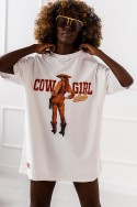T - shirt Cowboy Girl - biały