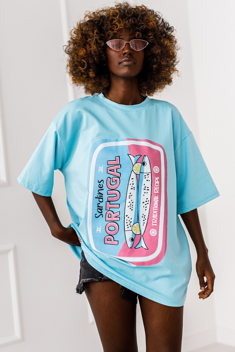 T - shirt Portugal - błękitny