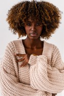 Sweter Perła Long - beżowa