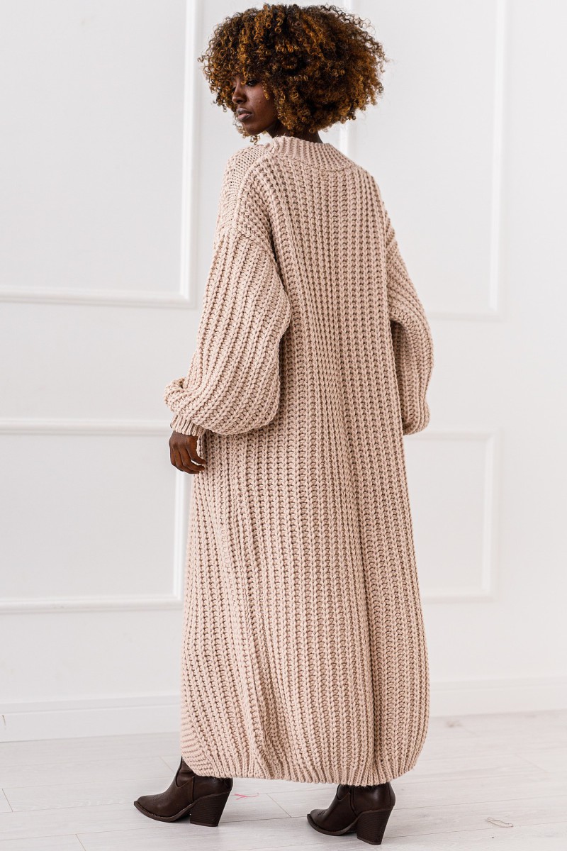 Sweter Perła Long - beżowa